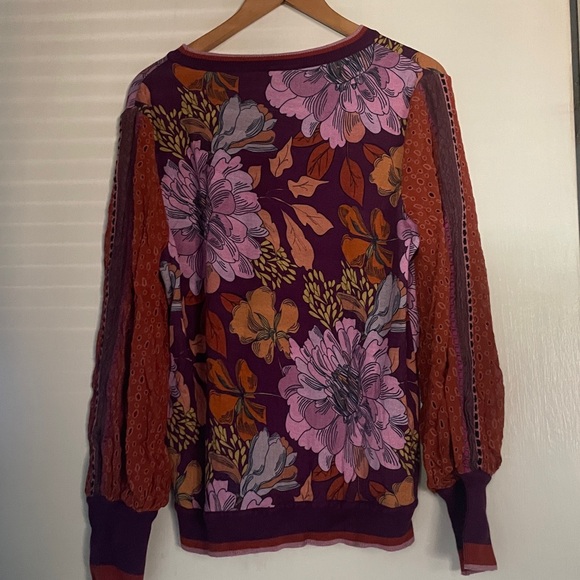 Blank London Floral Women's Sweater - Purple and Orange - Picture 5 of 7